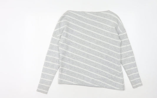 Womens UK Size 8 Mint Velvet Grey Pullover Jumper