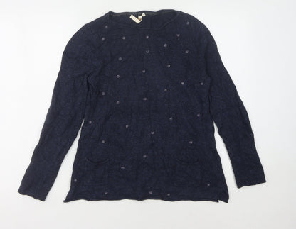 Womens UK Size 10 White Stuff Blue Pullover Jumper