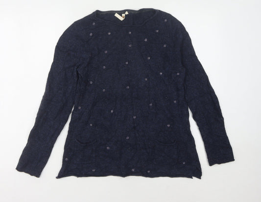 Womens UK Size 10 White Stuff Blue Pullover Jumper