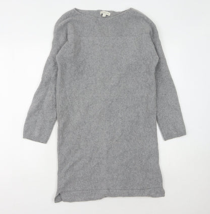 Monsoon Women's Grey Wool Knit Shift Dress M