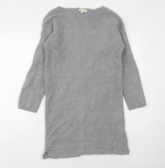 Monsoon Women's Grey Wool Knit Shift Dress M