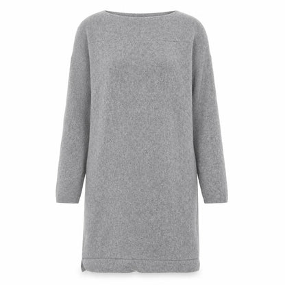 Monsoon Women's Grey Wool Knit Shift Dress M