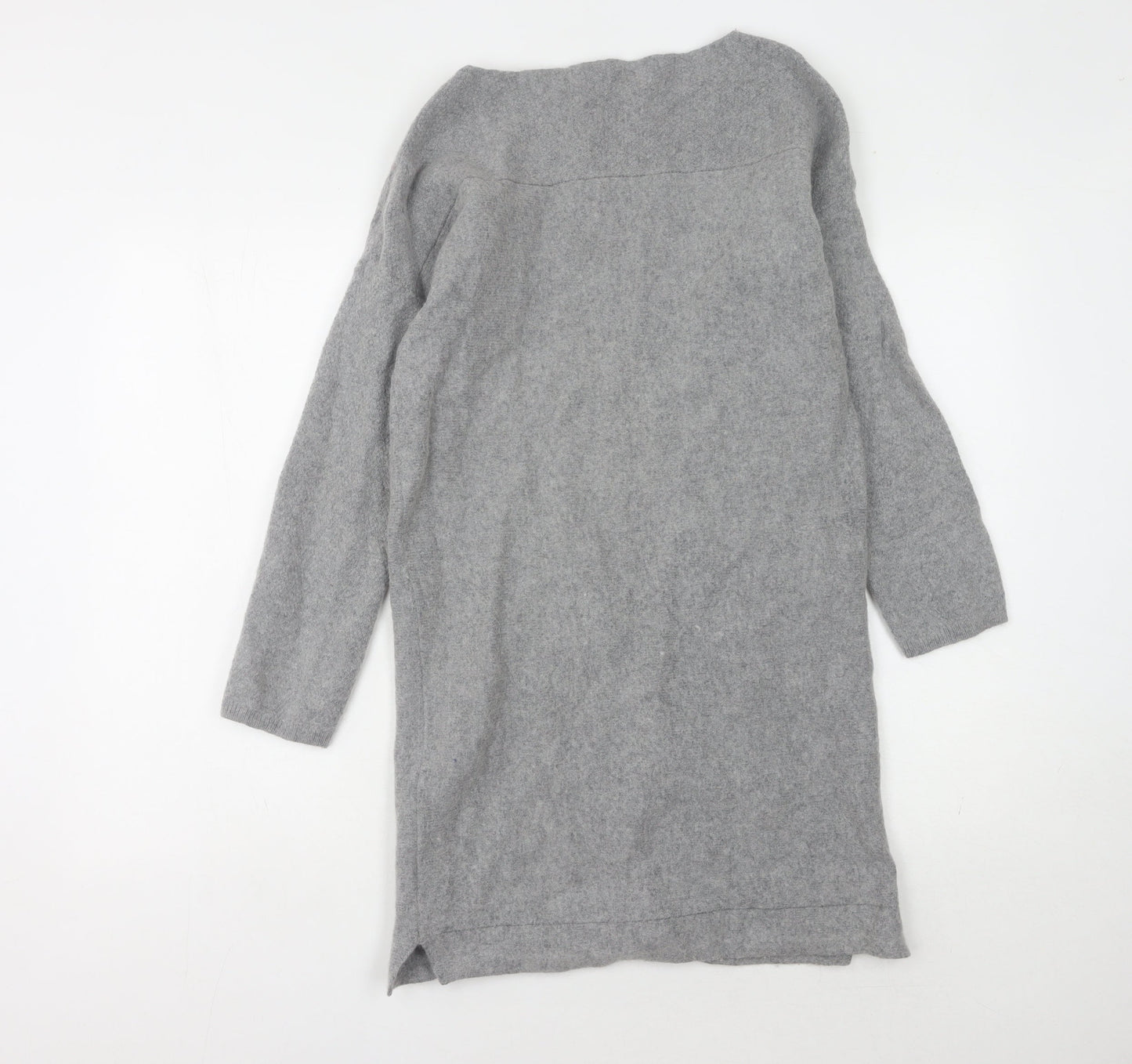 Monsoon Women's Grey Wool Knit Shift Dress M