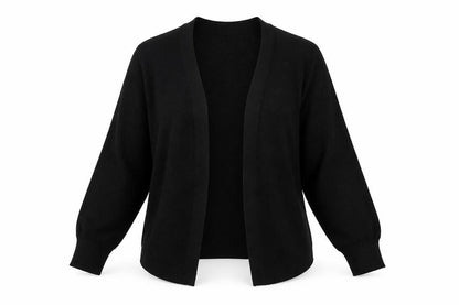 Isela Women's Black Open Front Cardigan M Polyester