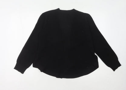 Isela Women's Black Open Front Cardigan M Polyester