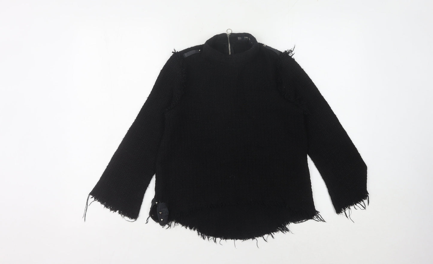 Womens UK Size S Zara Black Pullover Jumper