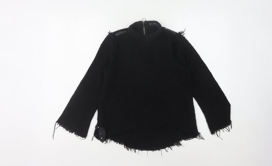 Womens UK Size S Zara Black Pullover Jumper