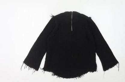 Womens UK Size S Zara Black Pullover Jumper