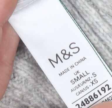Womens UK Size S Marks and Spencer Grey Pullover Jumper