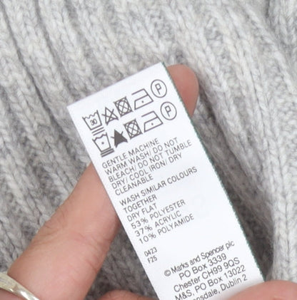 Womens UK Size S Marks and Spencer Grey Pullover Jumper