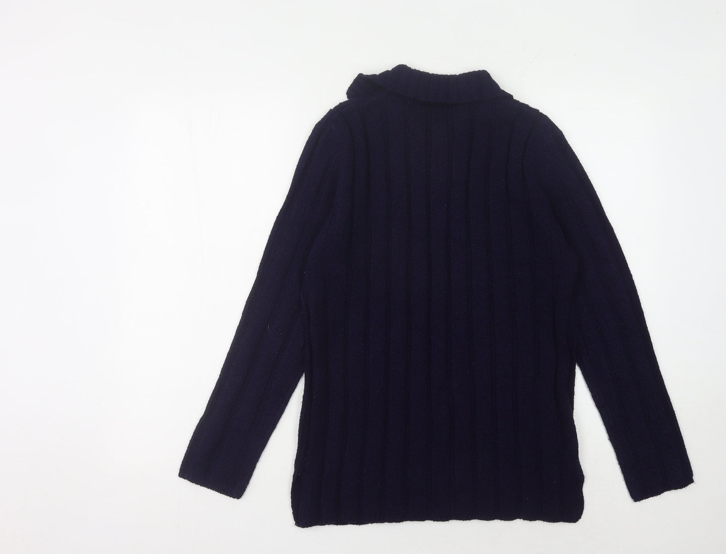 Primark Women's Blue Collared Pullover Jumper Size 10-12