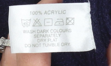 Primark Women's Blue Collared Pullover Jumper Size 10-12