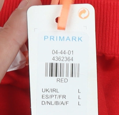 Primark Red Long Strapless Dress - Size L