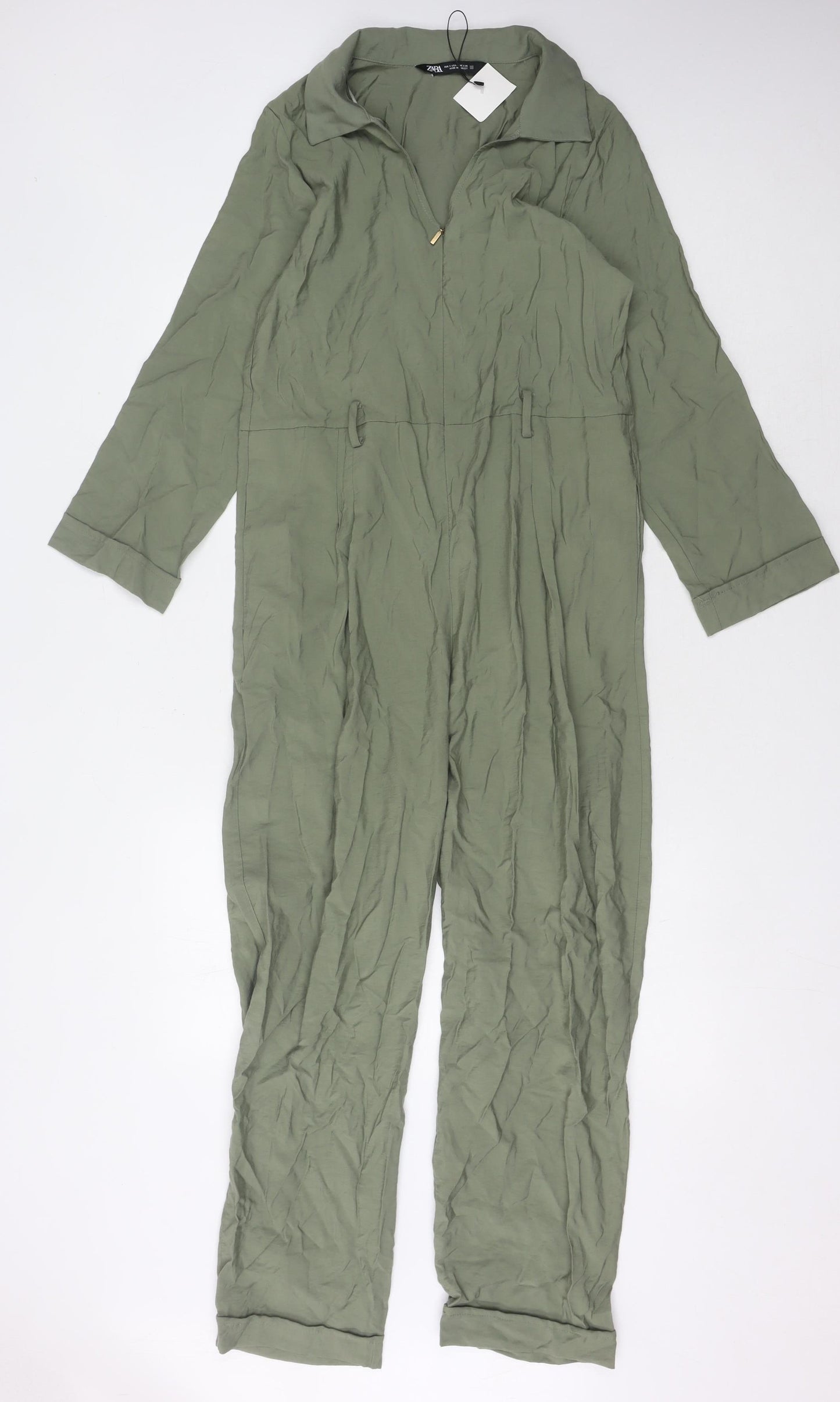 Zara Women's Green Jumpsuit, Size Small, Elegant and Versatile