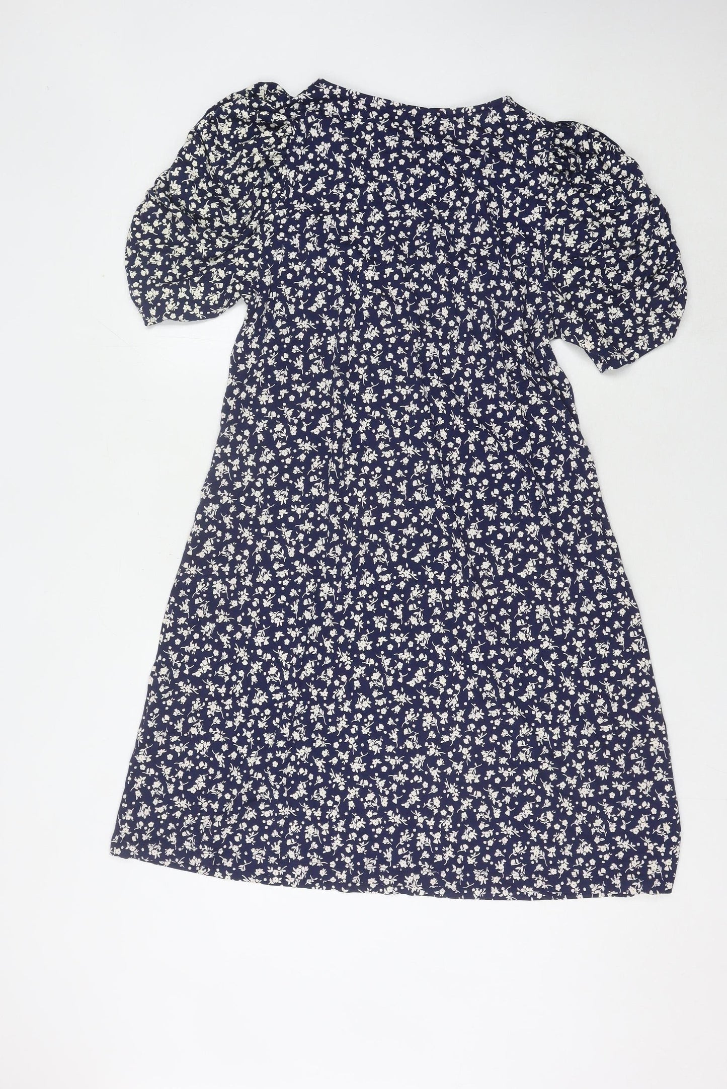 Next Women's Blue Floral Shift Dress Size 16