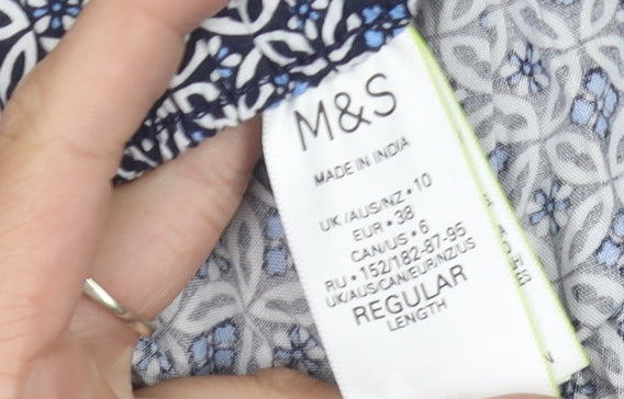 Womens UK Size 10 Marks and Spencer   Blue Trousers