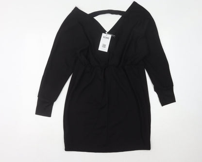 Yoins Women's Black Sheath Dress L - Elegant Classic Style