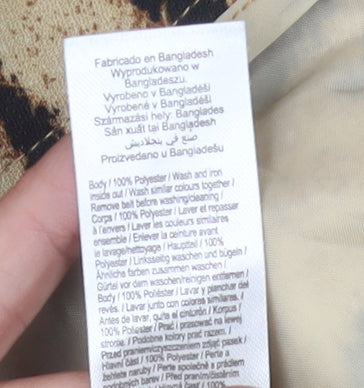 F&F Women's Beige Animal Print Shorts - Size 8