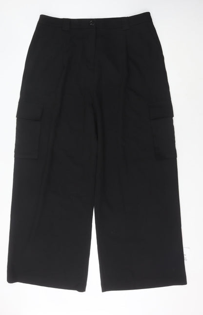 ASOS Design Women's Black Cargo Trousers Size 18