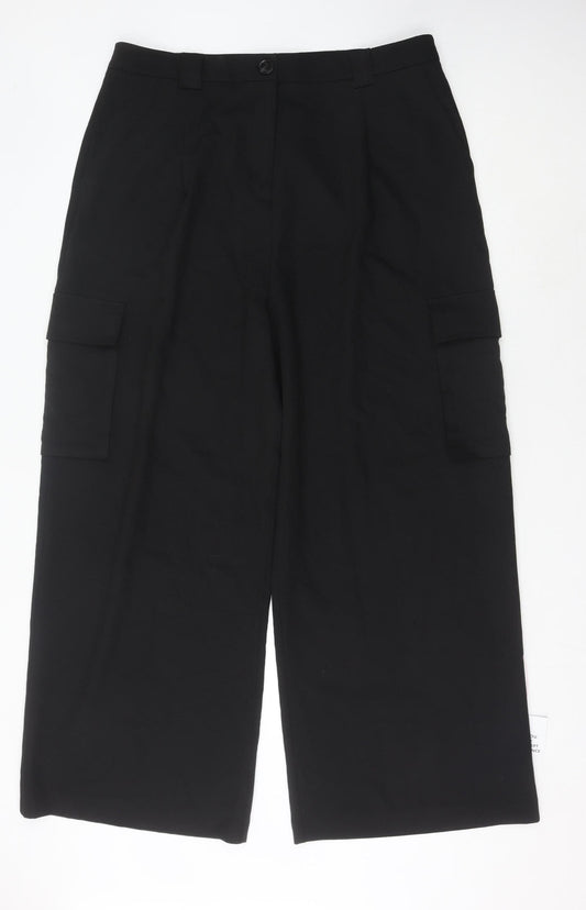 ASOS Design Women's Black Cargo Trousers Size 18