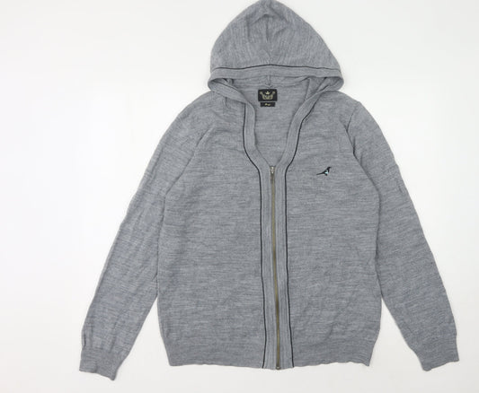 River Island Grey Full Zip Hooded Jumper L for Men