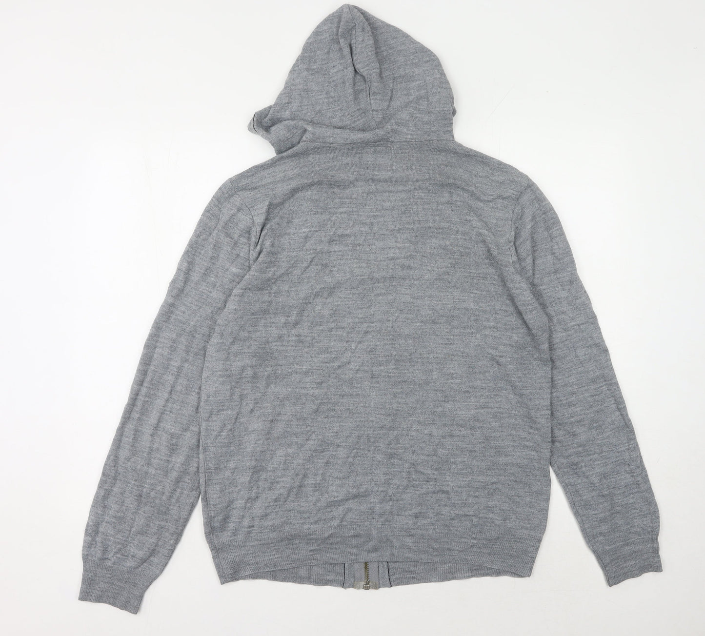 River Island Grey Full Zip Hooded Jumper L for Men
