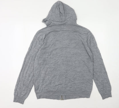 River Island Grey Full Zip Hooded Jumper L for Men