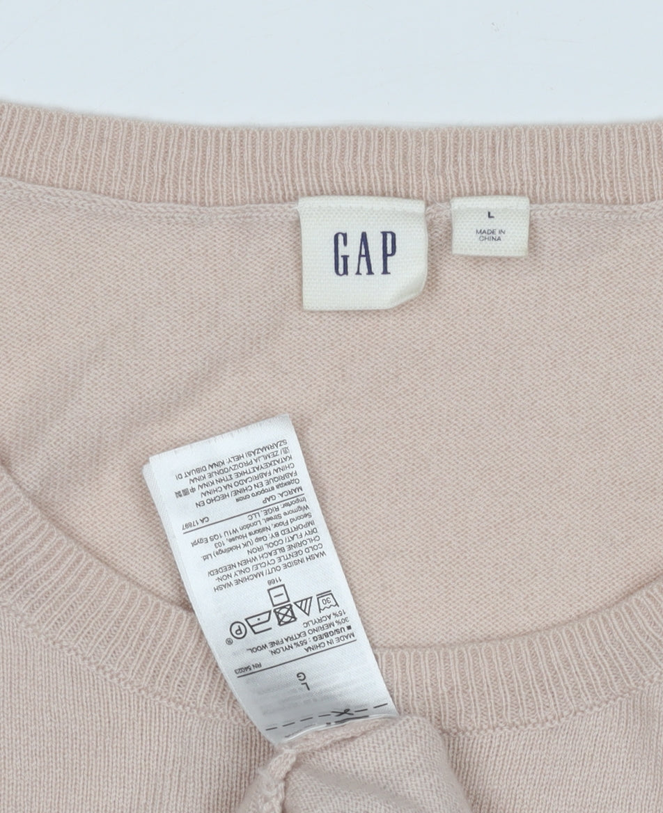 GAP Women's Beige Star Pullover Jumper Size L