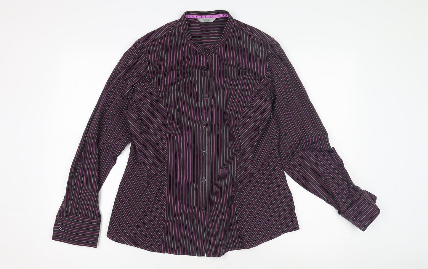 Womens UK Size 16 Marks and Spencer Purple  Button-Up