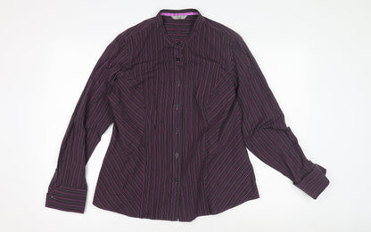 Womens UK Size 16 Marks and Spencer Purple  Button-Up