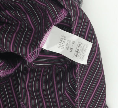 Womens UK Size 16 Marks and Spencer Purple  Button-Up
