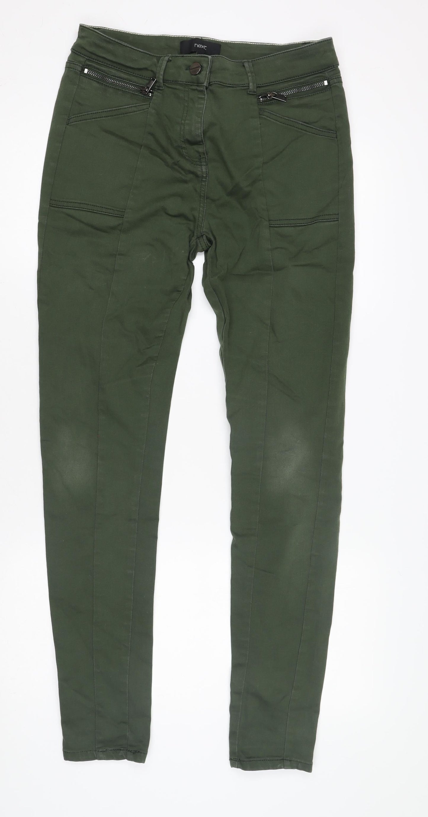 Next Women's Green Cropped Trousers Size 12 Long