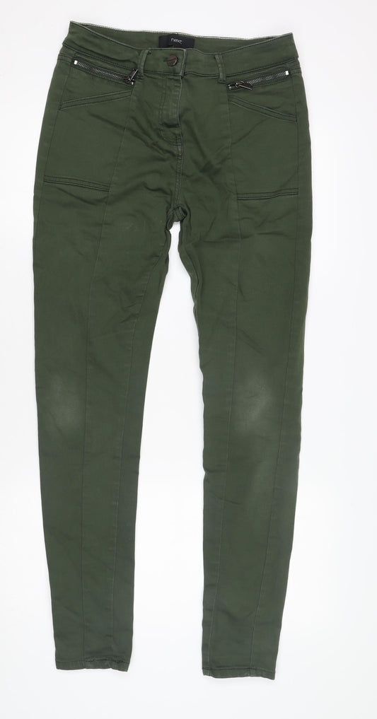Next Women's Green Cropped Trousers Size 12 Long