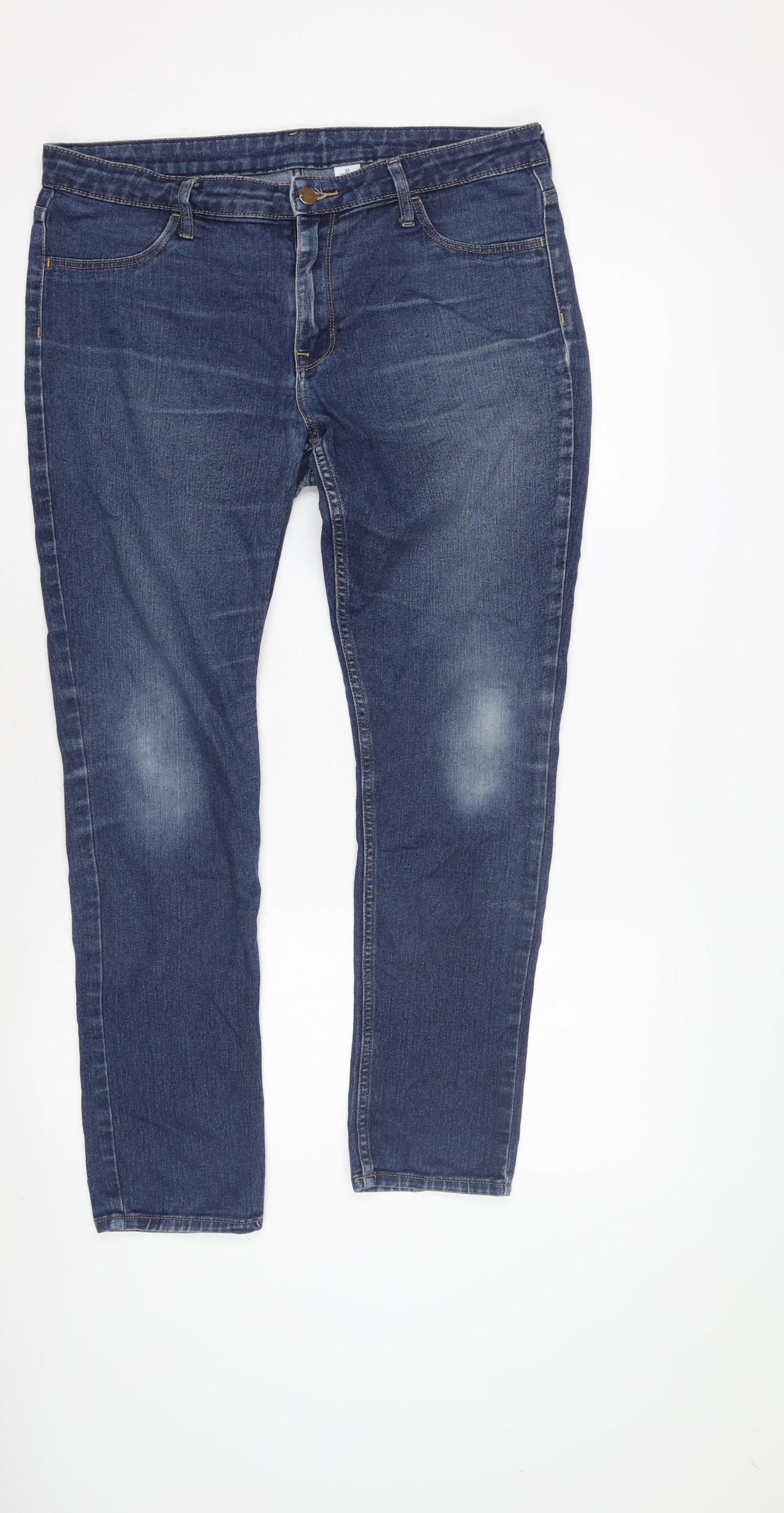Men's Blue Skinny Denim Jeans - Regular Fit