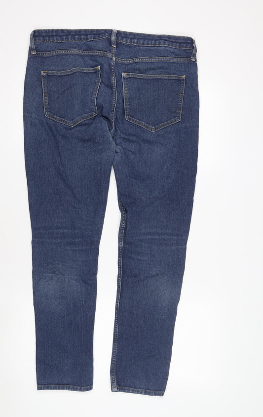 Men's Blue Skinny Denim Jeans - Regular Fit