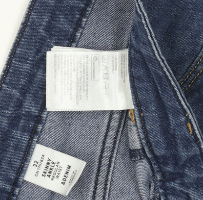 Men's Blue Skinny Denim Jeans - Regular Fit