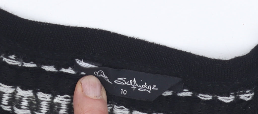 Womens UK Size 10 Miss Selfridge Black Pullover Jumper
