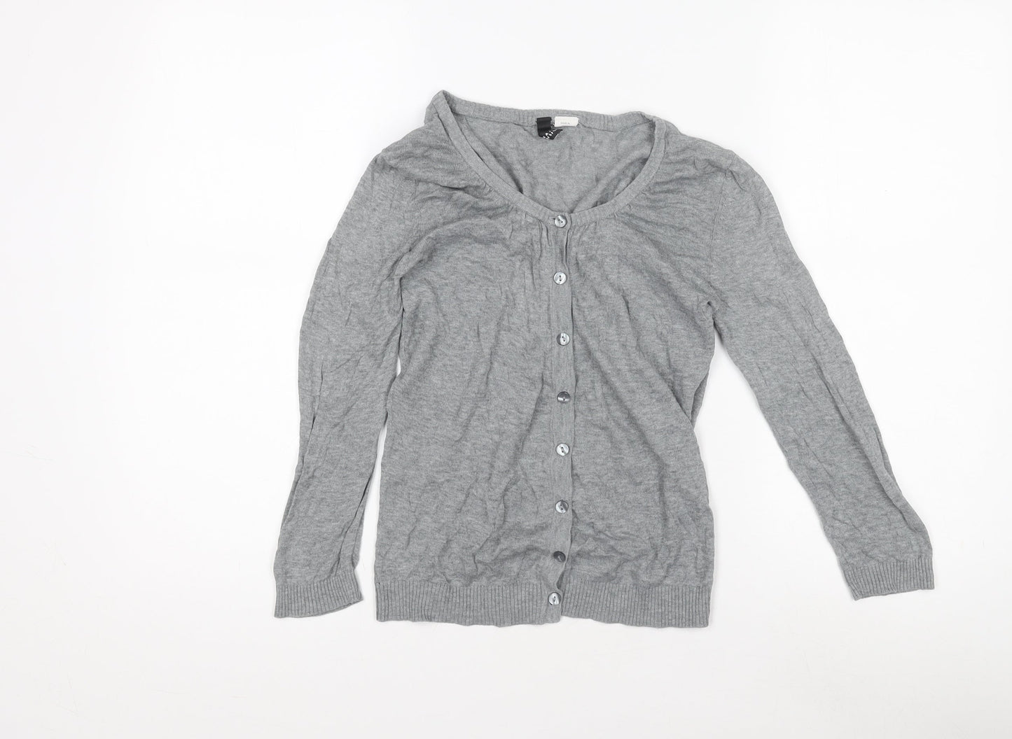 Womens UK Size 8 Divided Grey Cardigan Jumper