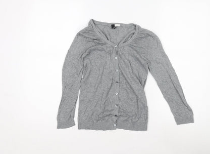 Womens UK Size 8 Divided Grey Cardigan Jumper