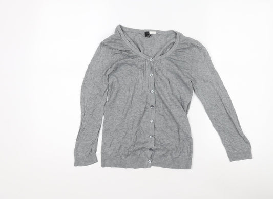 Womens UK Size 8 Divided Grey Cardigan Jumper