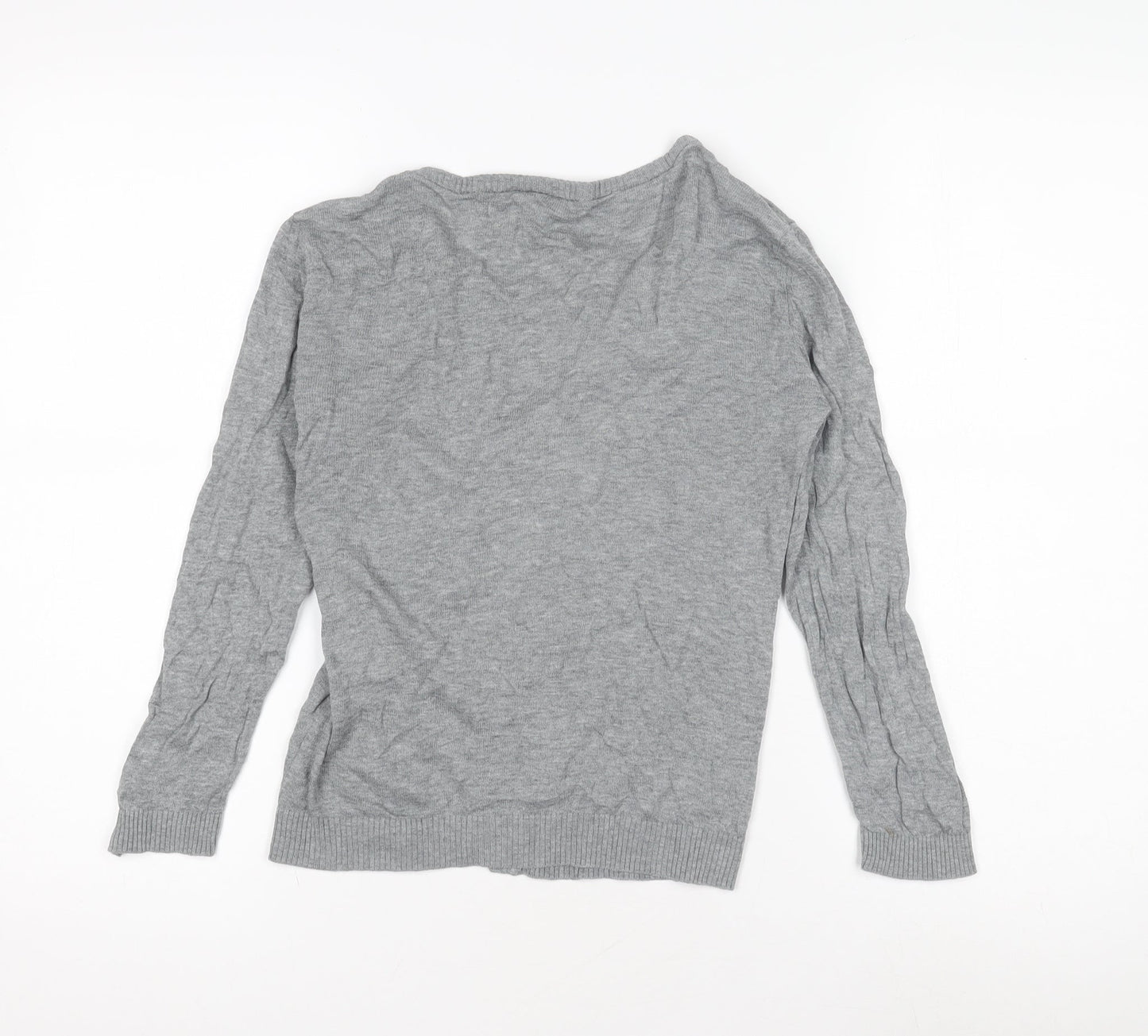 Womens UK Size 8 Divided Grey Cardigan Jumper