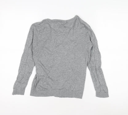 Womens UK Size 8 Divided Grey Cardigan Jumper