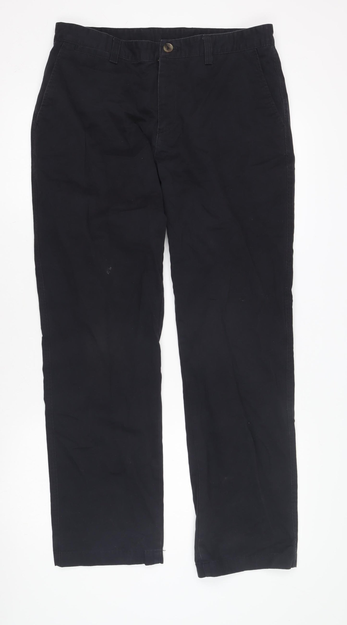 Pierre Cardin Men's Black Chino Trousers Size 34R