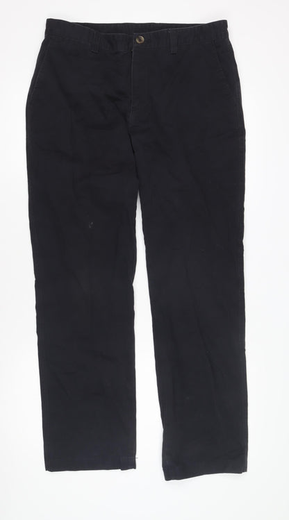 Pierre Cardin Men's Black Chino Trousers Size 34R