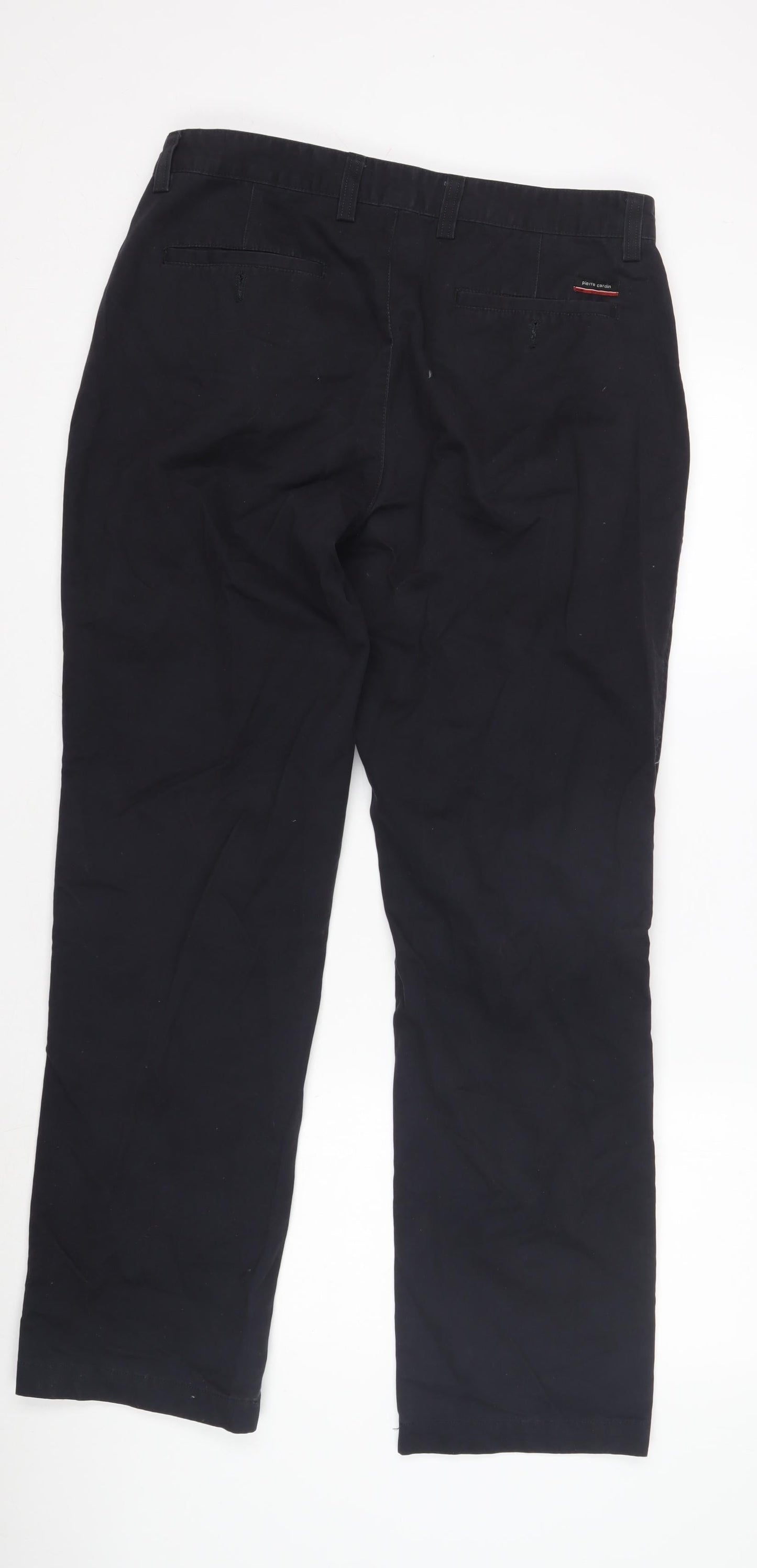 Pierre Cardin Men's Black Chino Trousers Size 34R