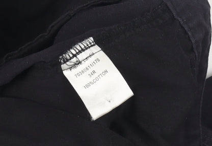 Pierre Cardin Men's Black Chino Trousers Size 34R