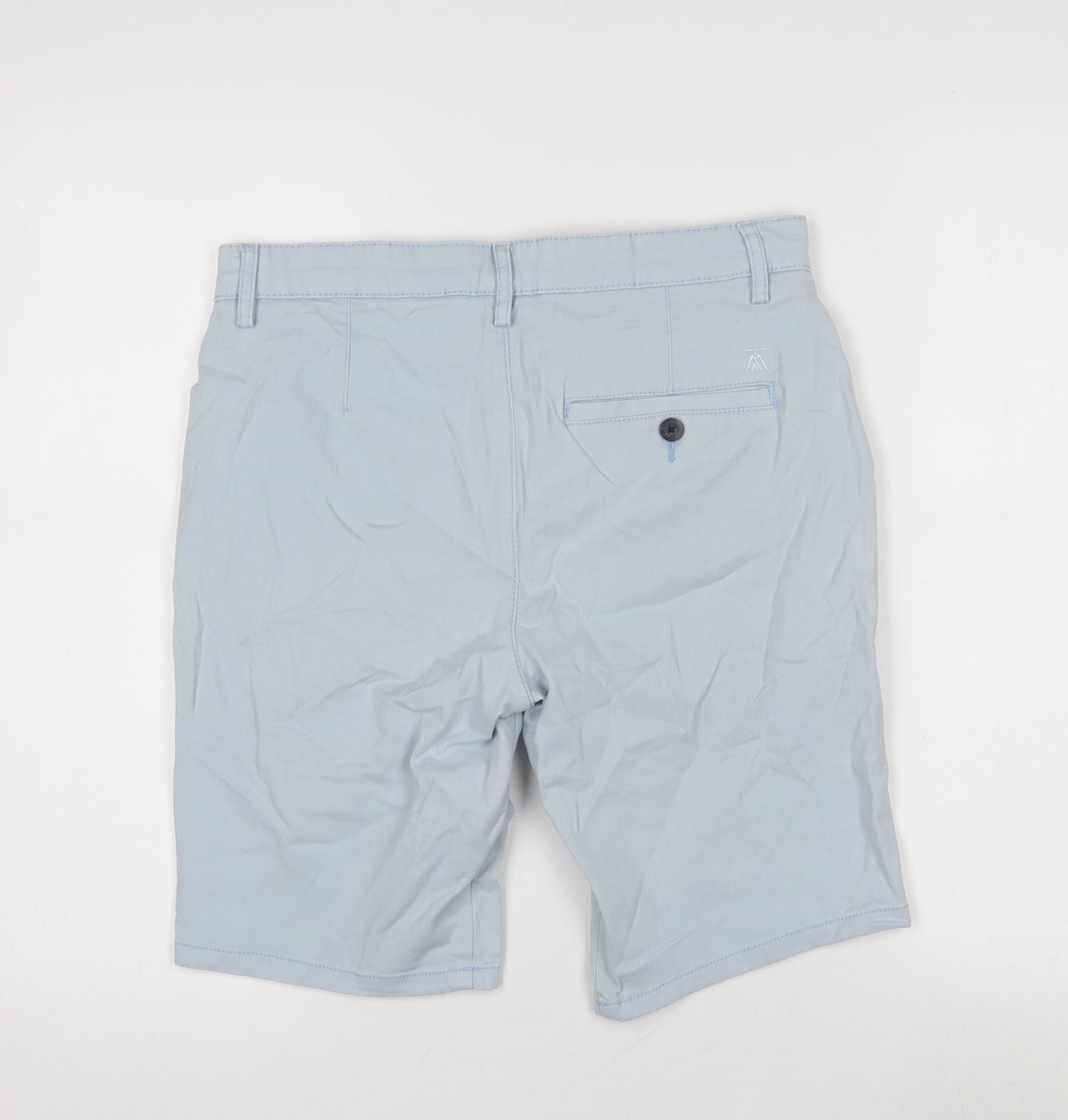 Topman Blue Chino Shorts, Men's 30