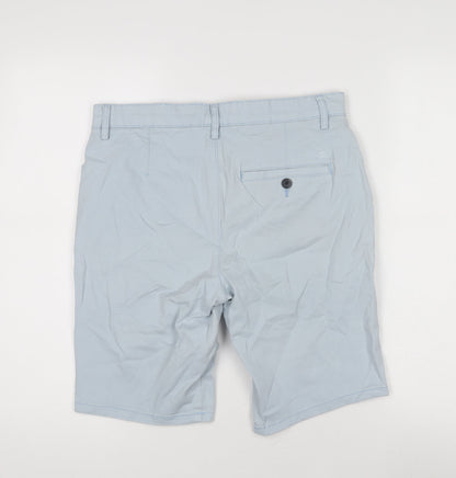 Topman Blue Chino Shorts, Men's 30