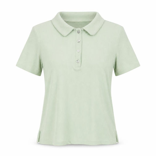 Womens UK Size XS MNG Green Basic Polo