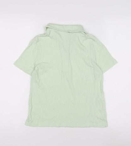 Womens UK Size XS MNG Green Basic Polo